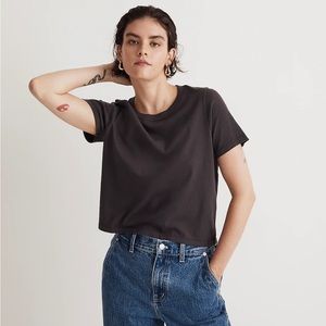 Madewell Softfade Cotton Boxy-Crop Tee